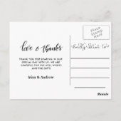 Carte Postale Merci moderne Script Trois photos Mariages (Dos)