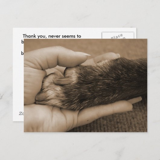 Carte Postale Merci, mon ami. (Devant / Derrière)