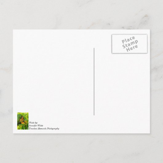 Carte postale Merci Monarch sur Lantana (Dos)