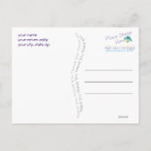 Carte postale Merci Monogramme (Dos)