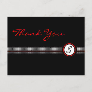Carte postale Merci Monogramme