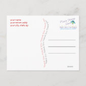 Carte postale Merci Monogramme (Dos)