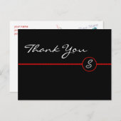 Carte postale Merci Monogramme (Devant / Derrière)