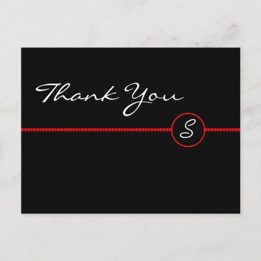 Carte postale Merci Monogramme (Devant)