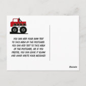 Carte postale Merci Monster Truck (Dos)