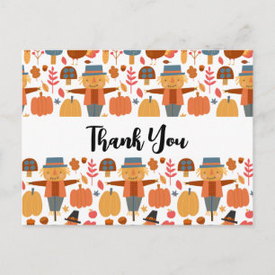 Carte Postale Merci Motif de Thanksgiving