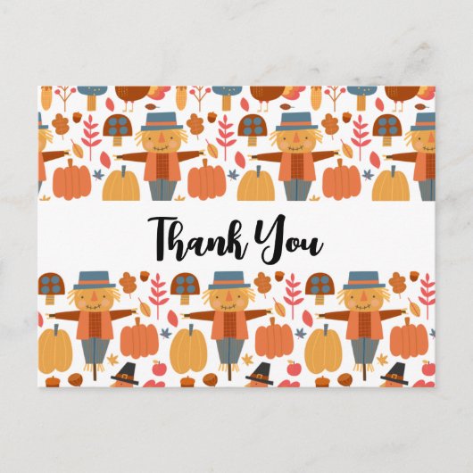 Carte Postale Merci Motif de Thanksgiving (Devant)
