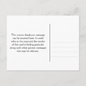 Carte Postale "Merci !" + Motif en chevron noir et jaune (Dos)