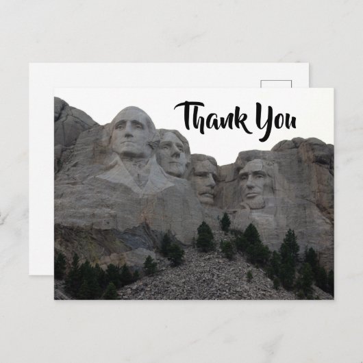 Carte Postale Merci Mount Rushmore (Devant / Derrière)