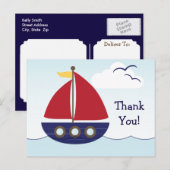 Carte Postale Merci nautique (Devant / Derrière)