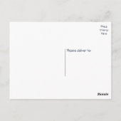 Carte Postale Merci nautique Bleu et Blancs Marine (Dos)