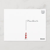 Carte Postale Merci nautique Phare Mariage Plage été (Dos)