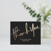 Carte Postale Merci noir élégant universel (Debout devant)
