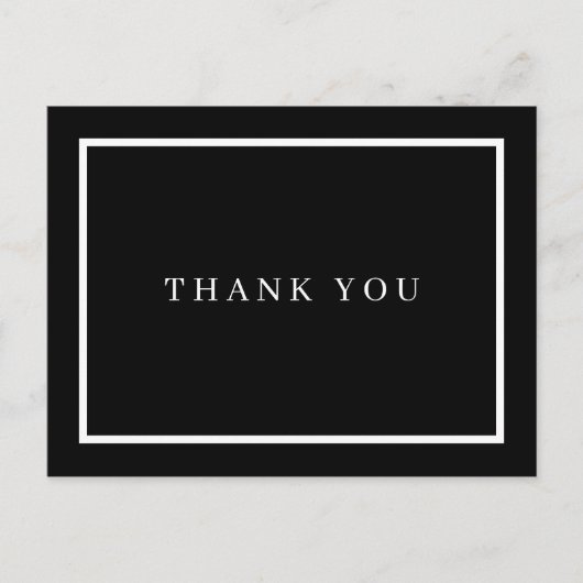 Carte postale Merci noir et blanc (Devant)