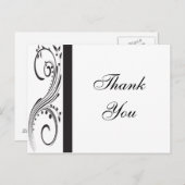 Carte Postale Merci noir et blanc (Devant / Derrière)