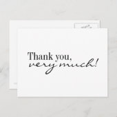 Carte postale Merci noir et blanc (Devant / Derrière)