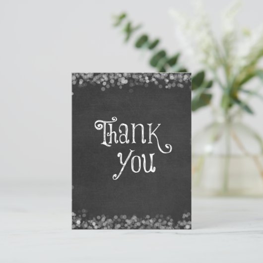 Carte Postale Merci noir et blanc (Debout devant)