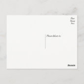 Carte Postale Merci noir et blanc Coeurs d'amour rouge (Dos)