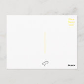 Carte postale Merci Noir Et Jaune Coeurs (Dos)