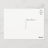 Carte Postale Merci noir rose pivoine couronne florale (Dos)