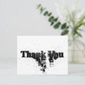 Carte Postale Merci noir tendance (Debout devant)