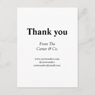 Carte Postale merci nom de l'entreprise du site social emails