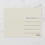 Carte Postale Merci Note Argent et Blanc (Dos)