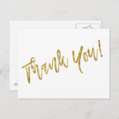 Carte Postale Merci Note avec Faux Gold Foil (Devant / Derrière)