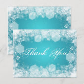 Carte Postale Merci Note Baby shower Nuit Étincelle Turquoise (Devant / Derrière)