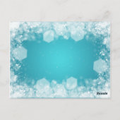 Carte Postale Merci Note Baby shower Nuit Étincelle Turquoise (Dos)