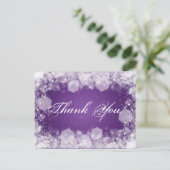 Carte Postale Merci Note Baby shower Nuit Étincelle Violet (Debout devant)