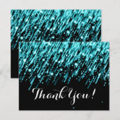 Carte Postale Merci Note Baisse Étoiles Turquoise (Devant / Derrière)