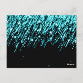 Carte Postale Merci Note Baisse Étoiles Turquoise (Dos)