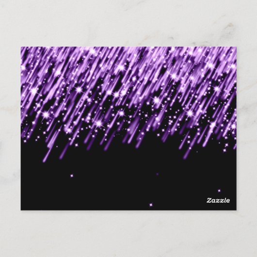 Carte Postale Merci Note Baisse Étoiles Violet (Dos)