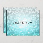 Carte Postale Merci Note Beach Ombre Parties scintillant Lumière (Devant / Derrière)