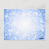 Carte Postale Merci Note Blue Winter Wonderland (Dos)