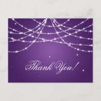 Merci Note Chaîne Parkling Violet