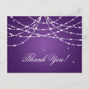 Carte Postale Merci Note Chaîne Parkling Violet