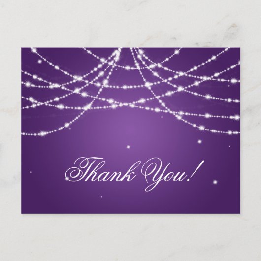 Carte Postale Merci Note Chaîne Parkling Violet (Devant)