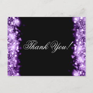 Carte Postale Merci Note Éclairage Lumières Violet
