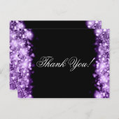 Carte Postale Merci Note Éclairage Lumières Violet (Devant / Derrière)