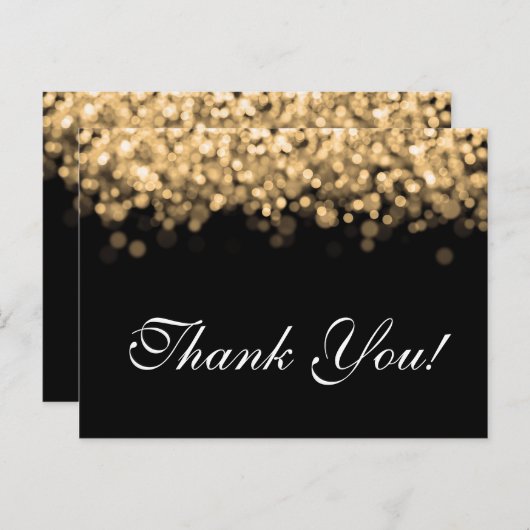 Carte Postale Merci Note Gold Lights (Devant / Derrière)