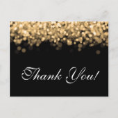 Carte Postale Merci Note Gold Lights (Devant)