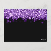 Carte Postale Merci Note Lumières violettes (Dos)