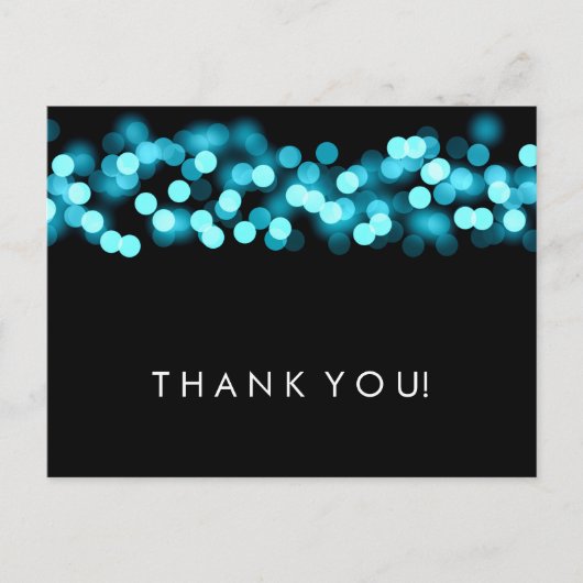 Carte Postale Merci Note Turquoise Hollywood Glam (Devant)