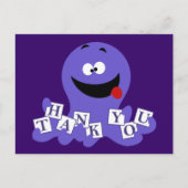 Carte Postale Merci octopique (Devant)