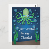 Carte postale Merci octopus vert de la mer (Devant / Derrière)