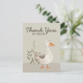 Carte postale Merci oie à l'aquarelle mignonne (Debout devant)