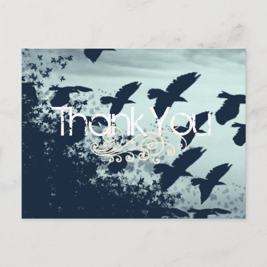 Carte Postale Merci - Oiseaux en Vol - (Devant)