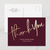 Carte Postale Merci or Bourgogne élégant universel (Devant / Derrière)